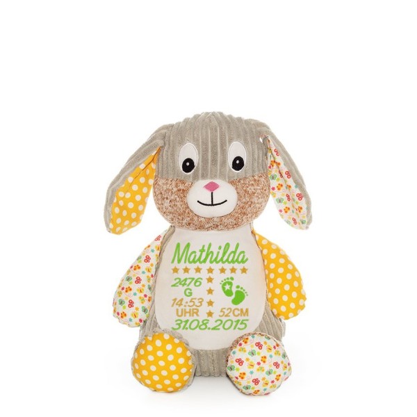 Stofftier Hase besticken lassen